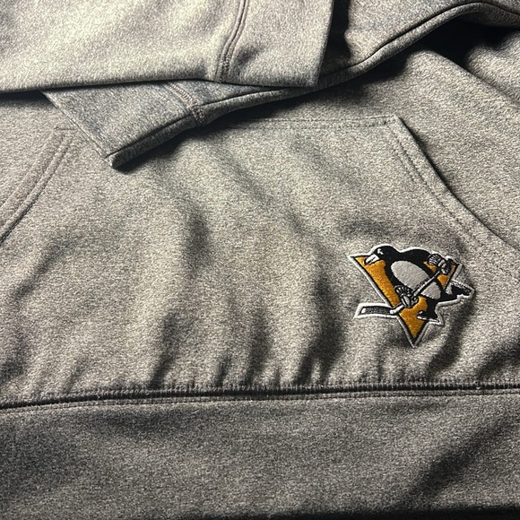 NHL Mens Penguins Hoodie Color Gray Size Small - Picture 3 of 5